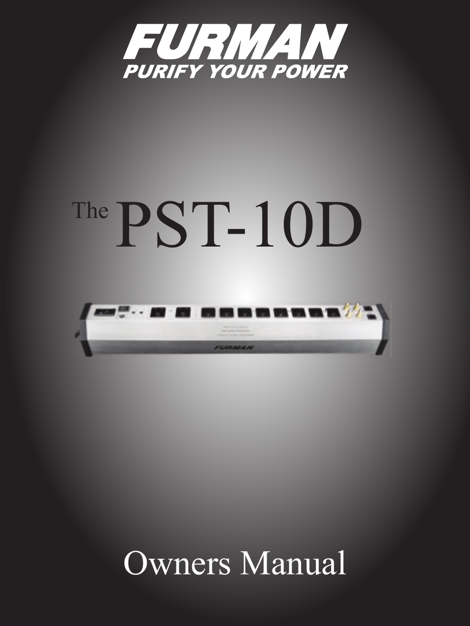 Furman Sound PST-10D User Manual | 12 pages