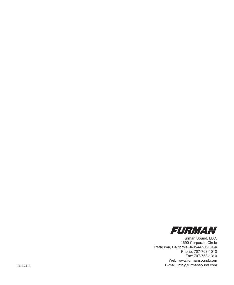 Furman Sound Elite-16 PF E User Manual | Page 12 / 12