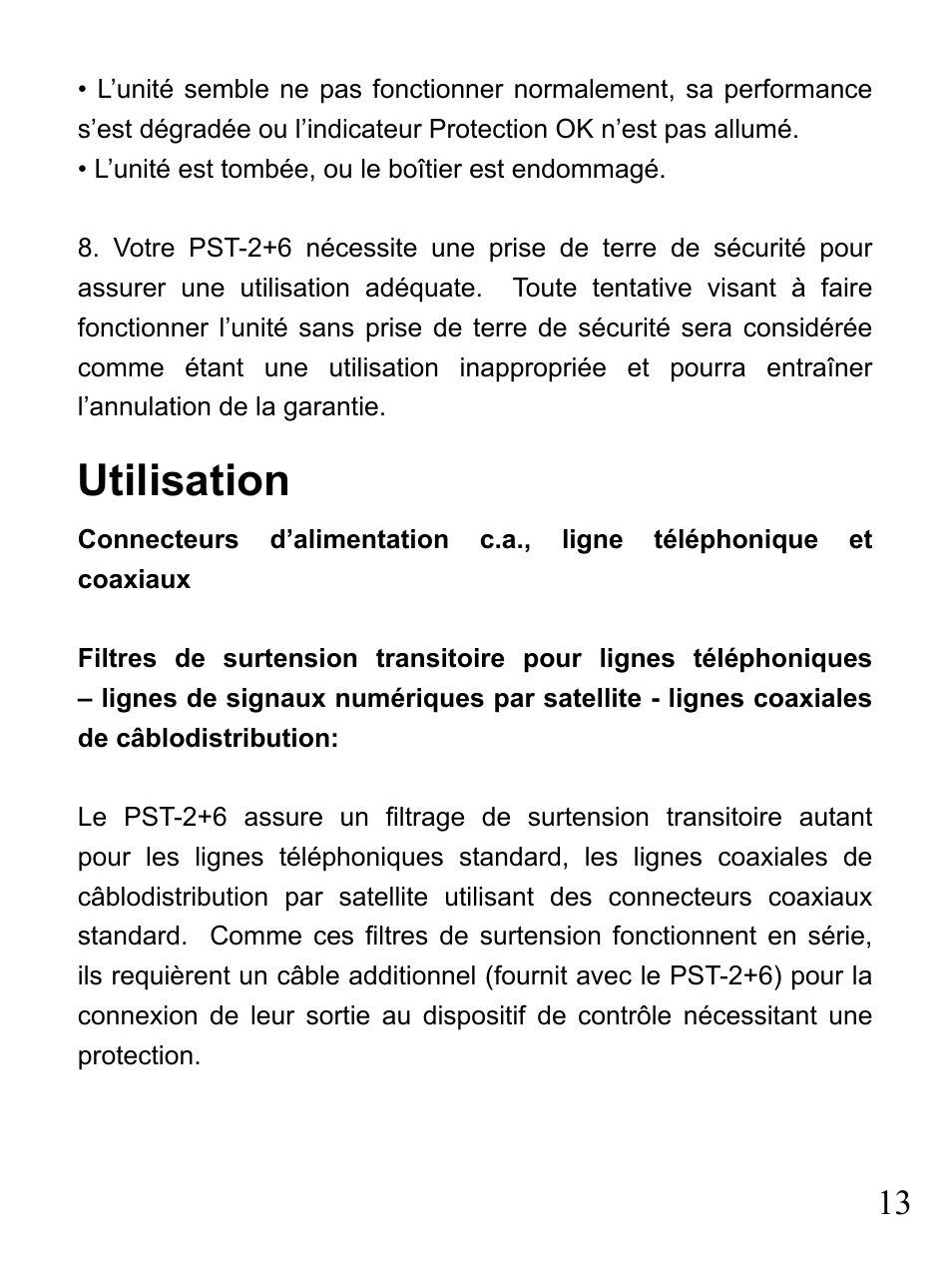 Utilisation | Furman Sound 2+6 User Manual | Page 13 / 28