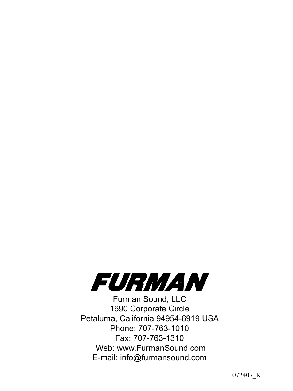 Furman Sound 2+6 User Manual | Page 28 / 28