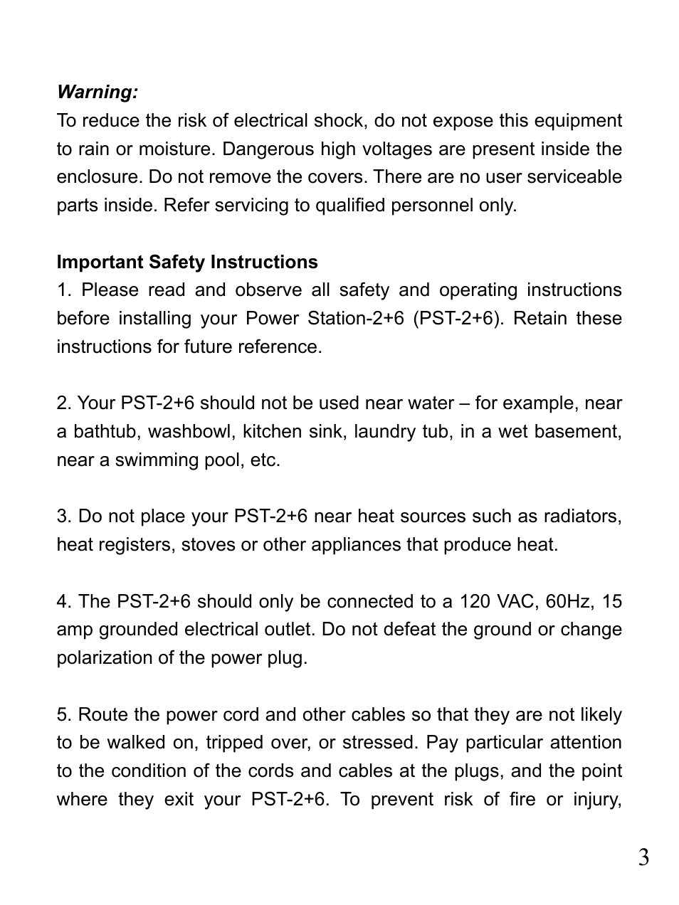 Furman Sound 2+6 User Manual | Page 3 / 28