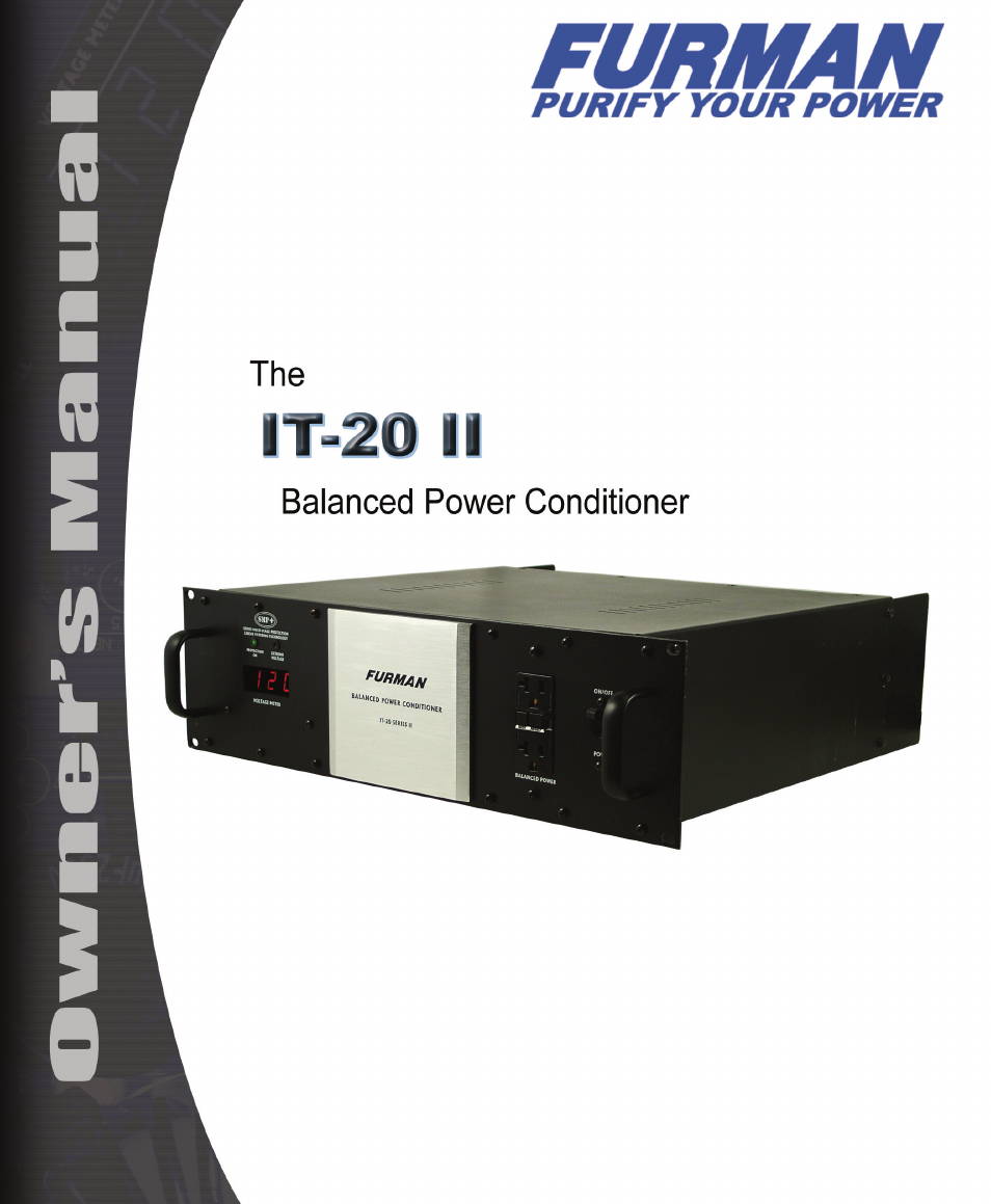 Furman Sound IT-20 II User Manual | 8 pages