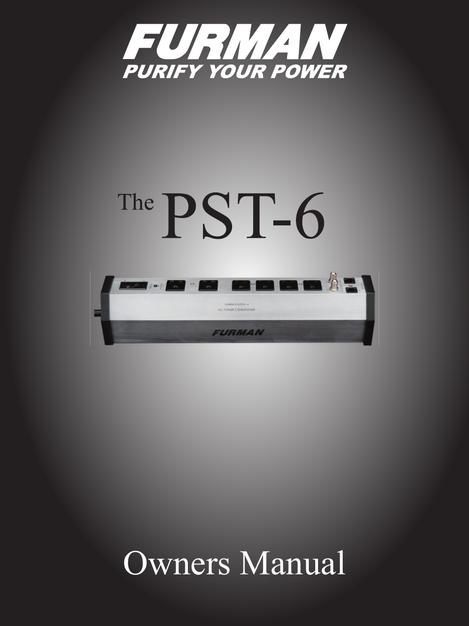 Furman Sound PST-6 User Manual | 12 pages