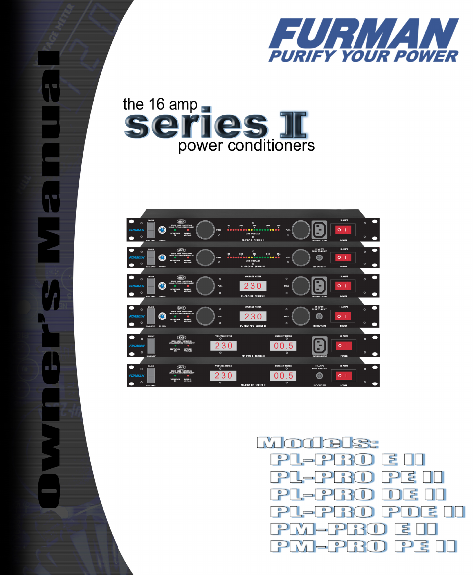 Furman Sound PL-PRO E II User Manual | 12 pages