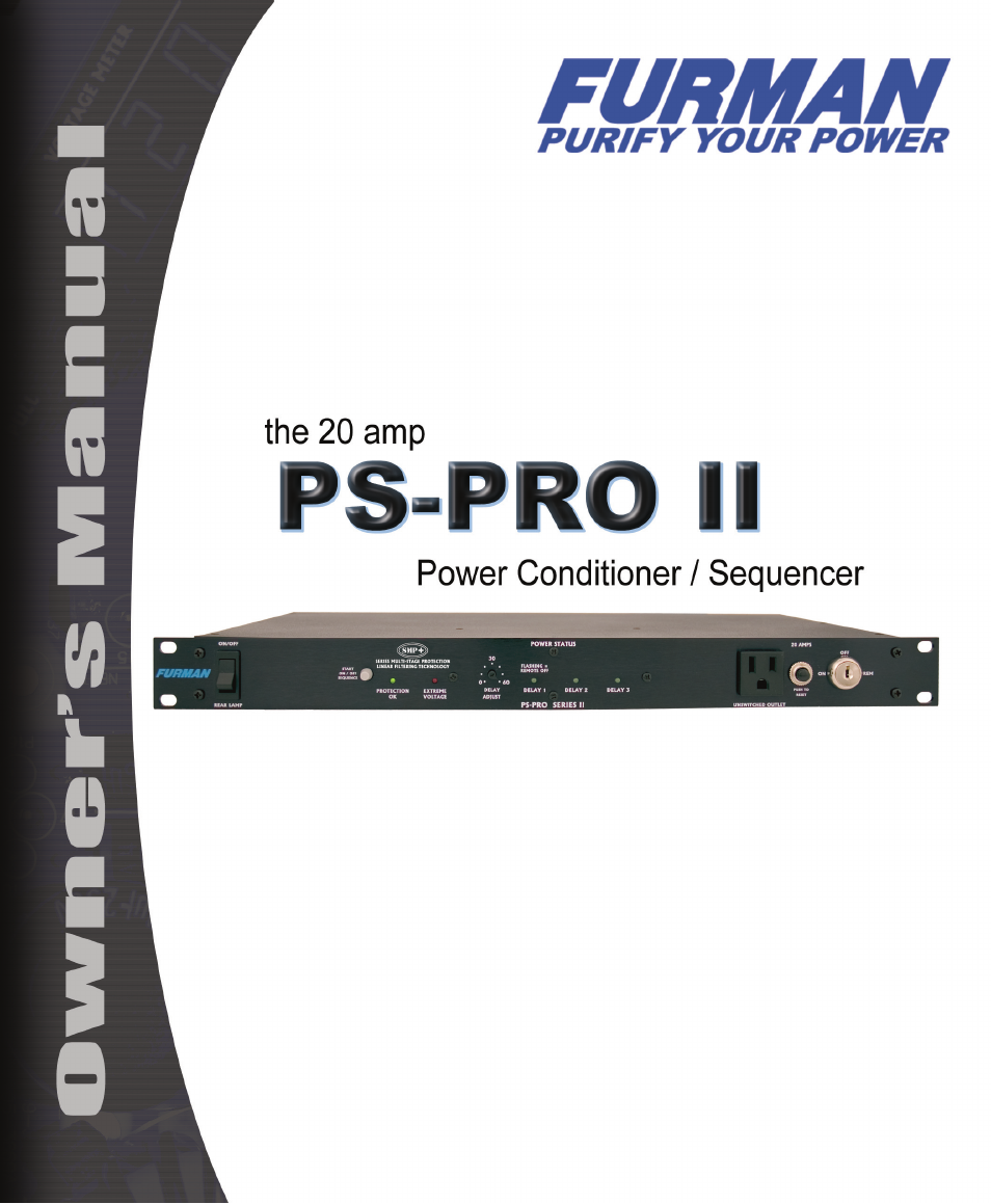 Furman Sound PS-PRO II User Manual | 12 pages