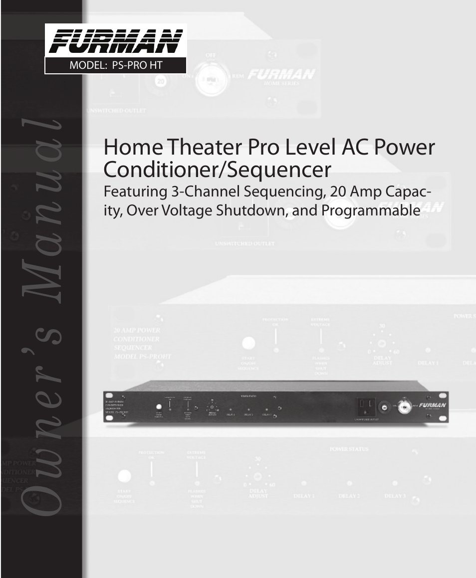 Furman Sound PS-PRO HT User Manual | 12 pages