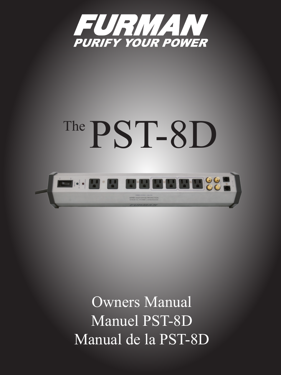 Furman Sound PST-8D User Manual | 36 pages
