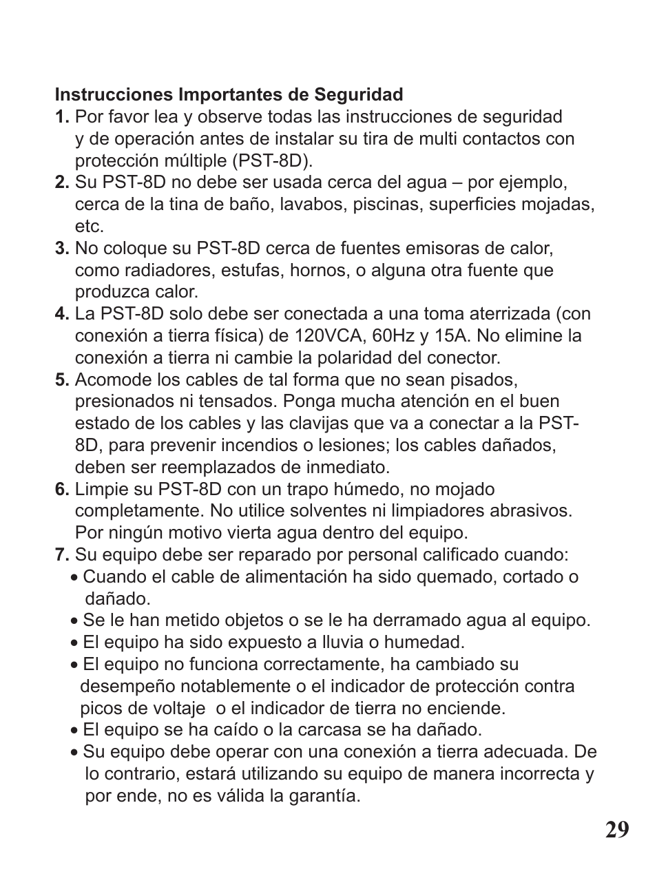 Furman Sound PST-8D User Manual | Page 29 / 36