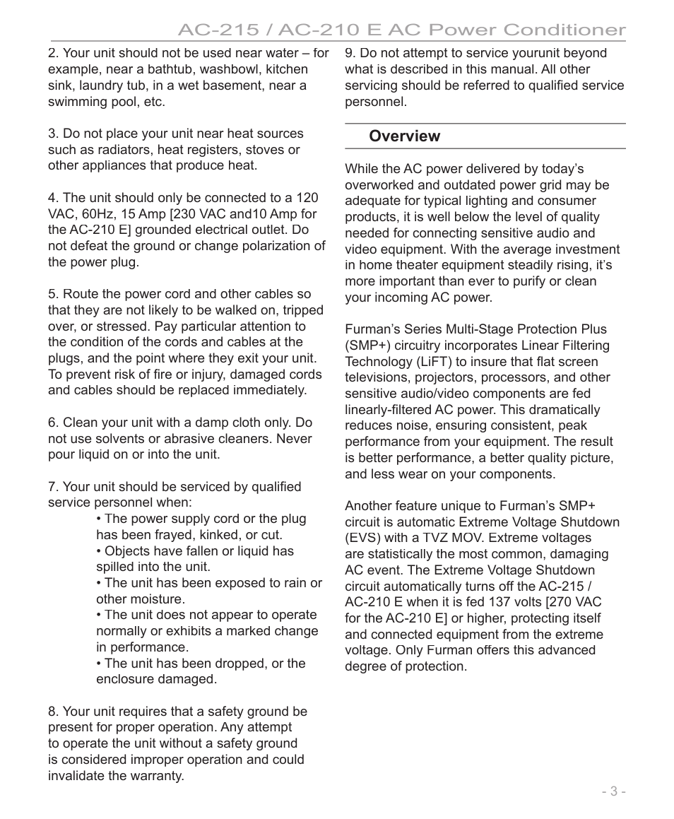 Overview | Furman Sound pmn User Manual | Page 3 / 8