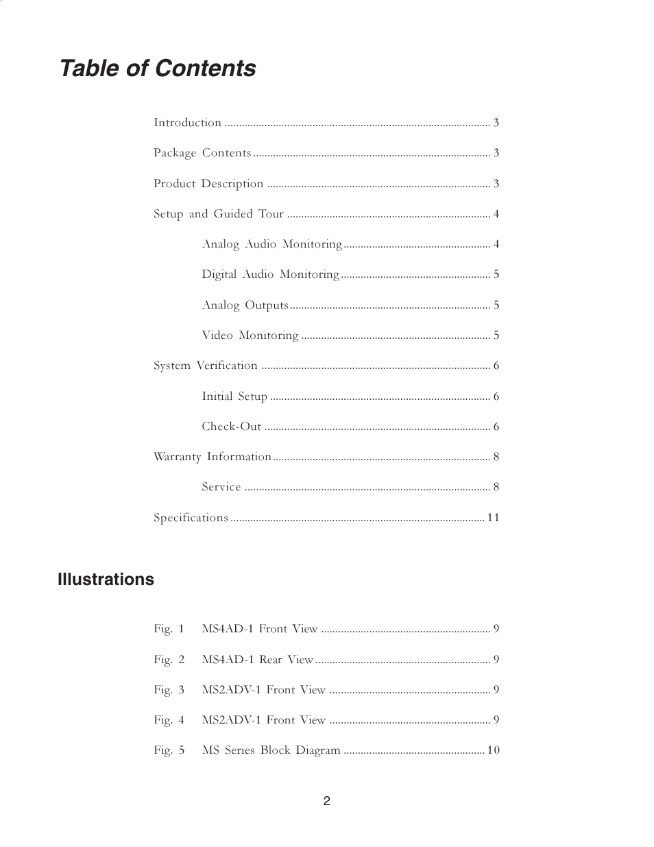 Furman Sound CONFIDENCE MS2A-1 User Manual | Page 2 / 12