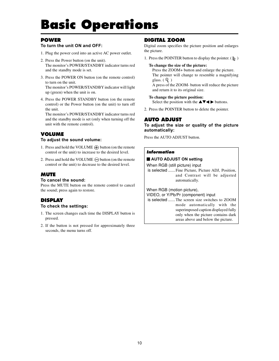 Basic operations | Meridian Audio FPP-42HD20 User Manual | Page 16 / 49