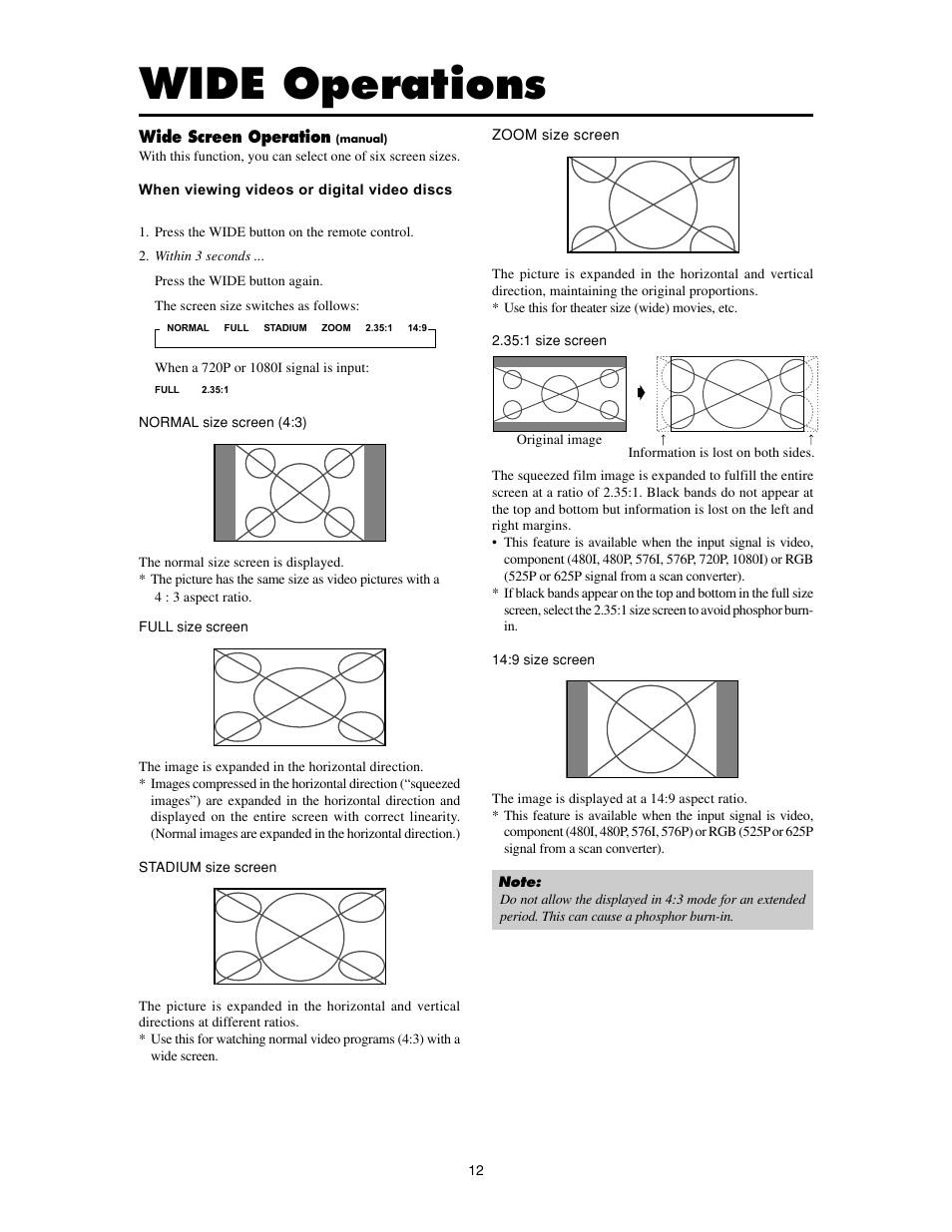 Wide operations | Meridian Audio FPP-42HD20 User Manual | Page 18 / 49
