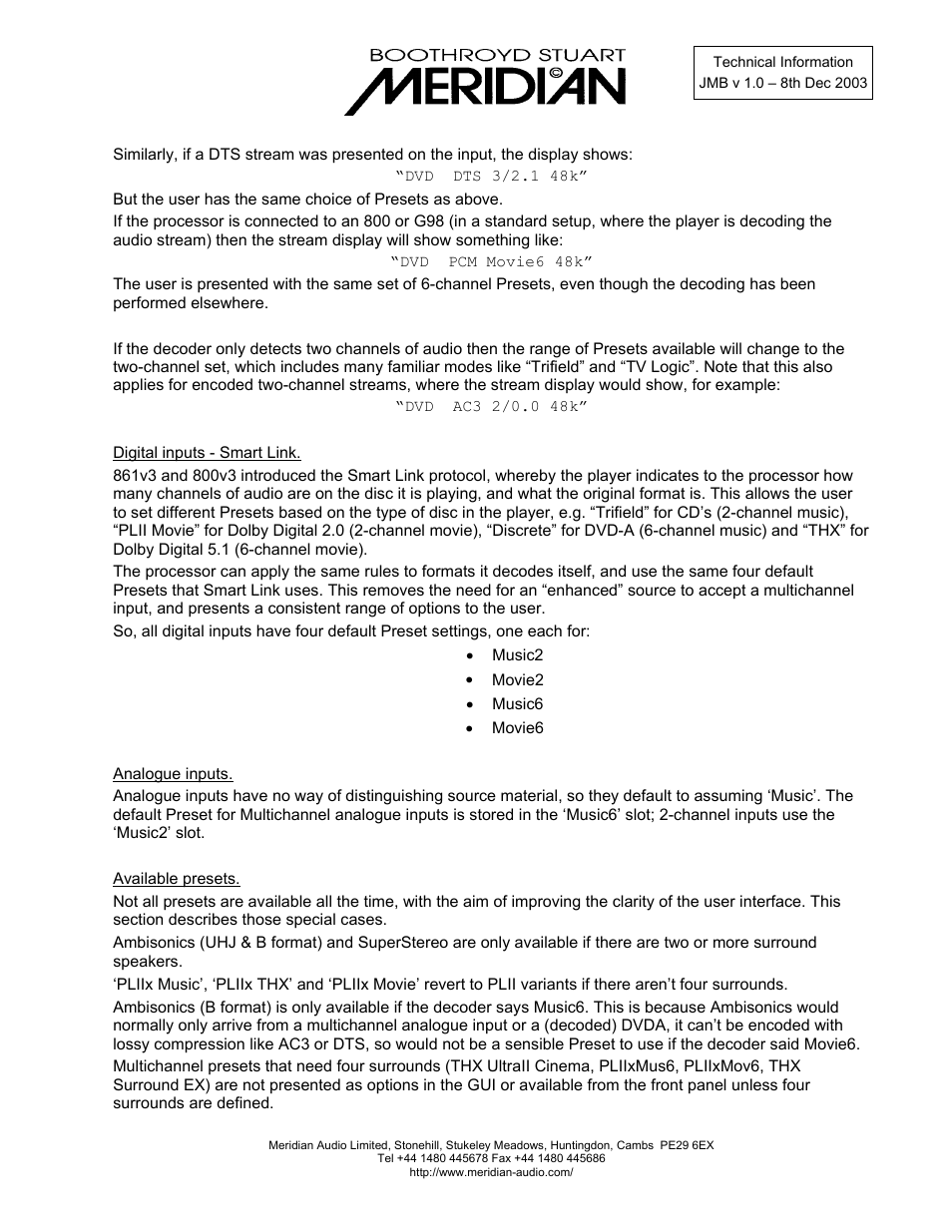 Meridian Audio 861V3.5 User Manual | Page 2 / 4