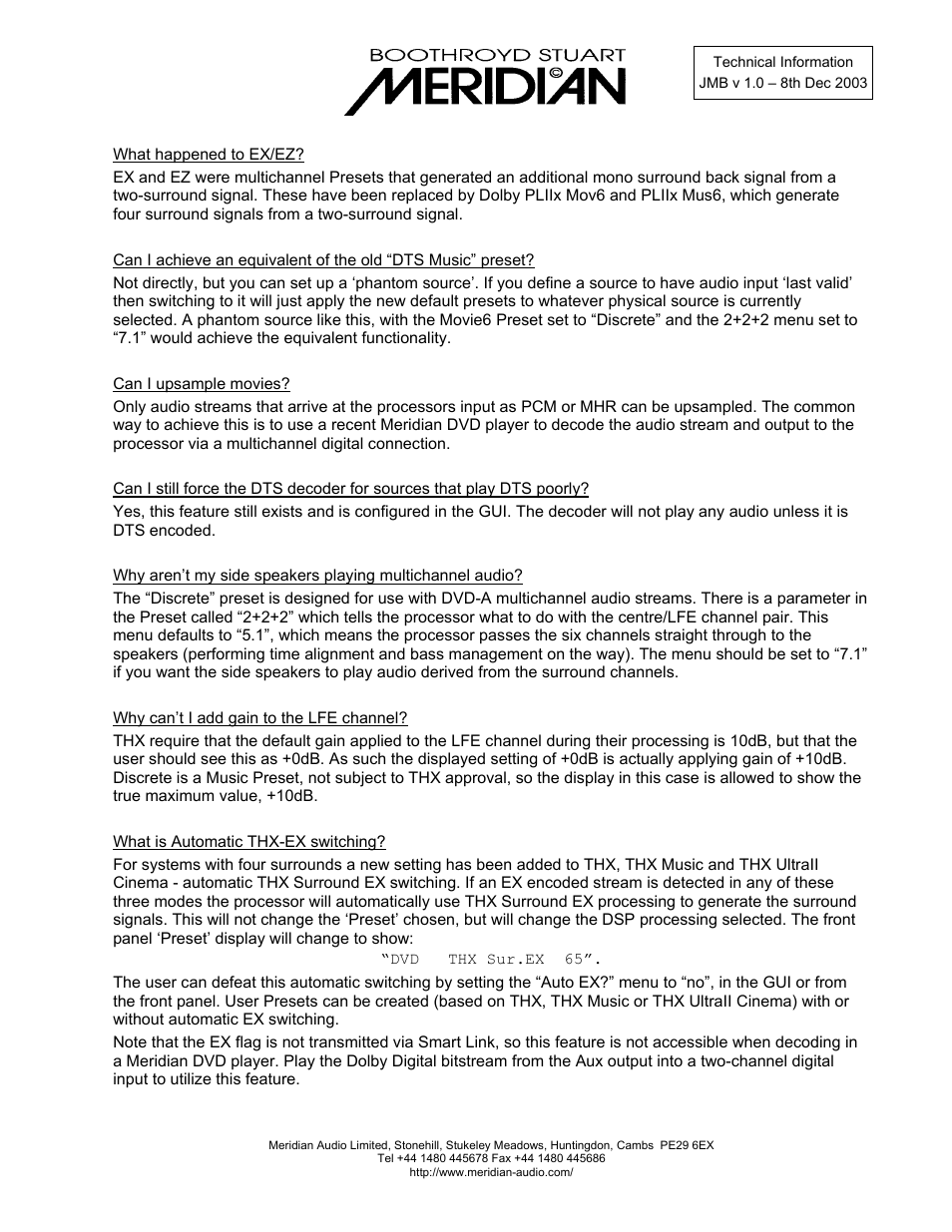 Meridian Audio 861V3.5 User Manual | Page 4 / 4
