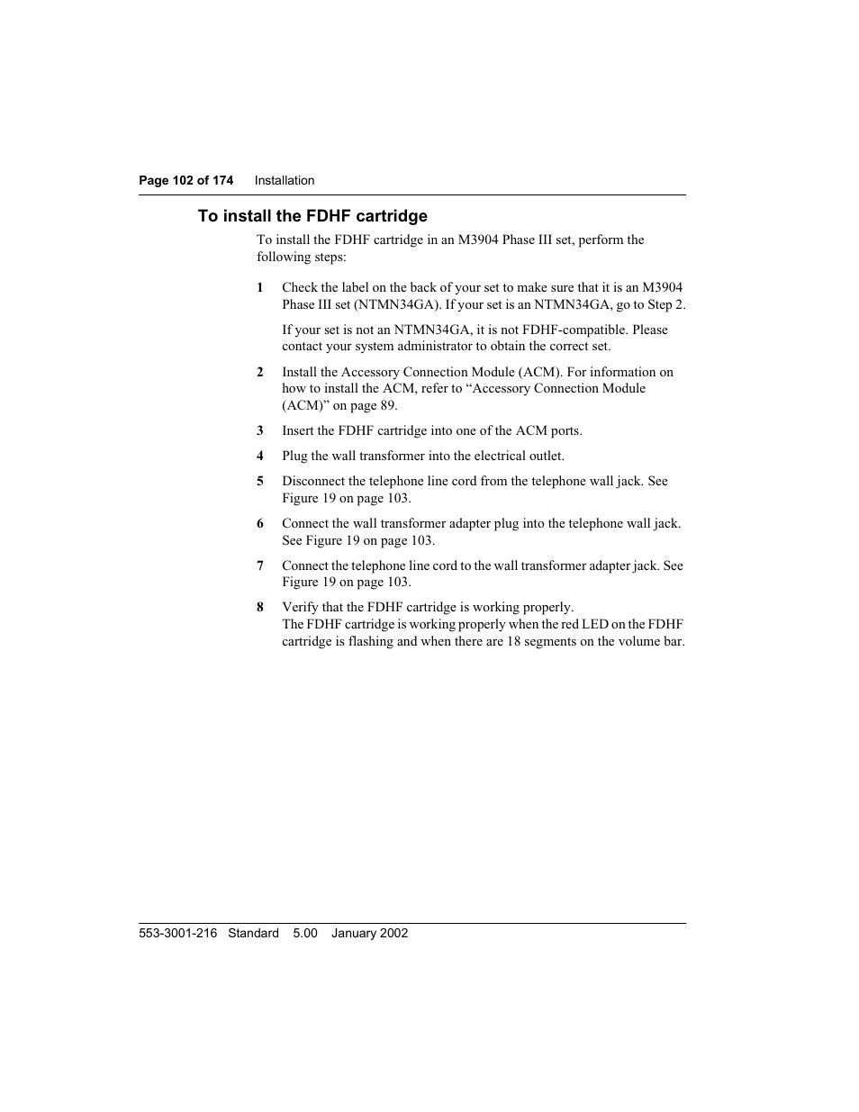 To install the fdhf cartridge, To install the fdhf cartridg e | Meridian Audio M3900 User Manual | Page 102 / 176