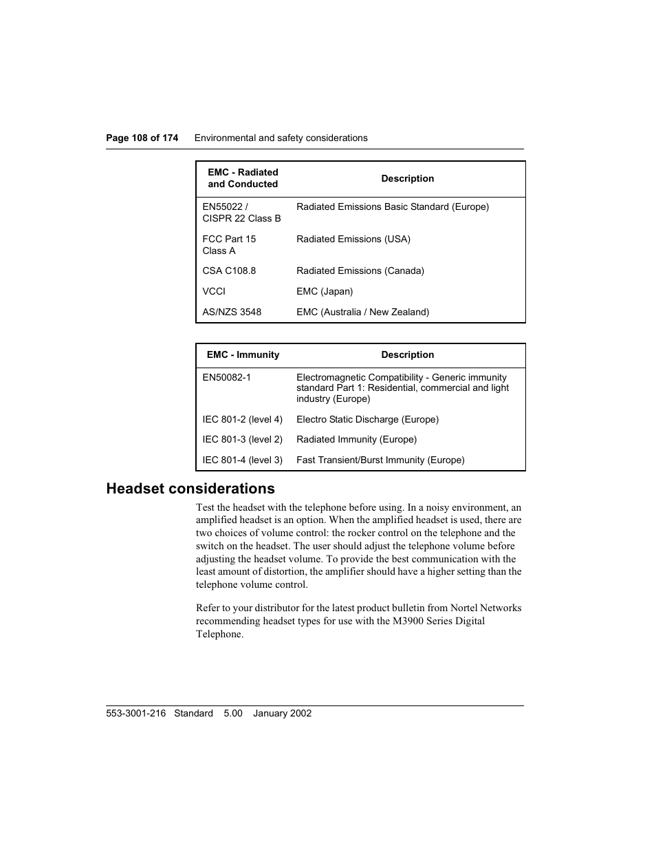 Headset considerations | Meridian Audio M3900 User Manual | Page 108 / 176