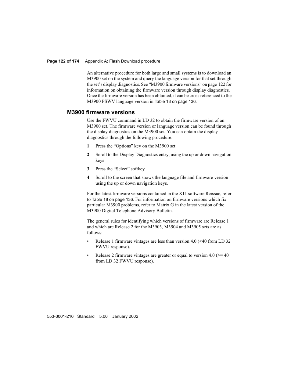 M3900 firmware versions | Meridian Audio M3900 User Manual | Page 122 / 176