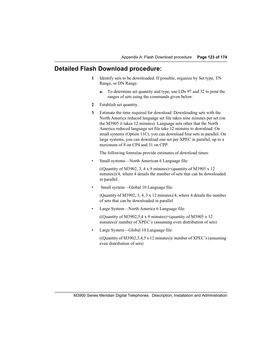 Detailed flash download procedure | Meridian Audio M3900 User Manual | Page 123 / 176