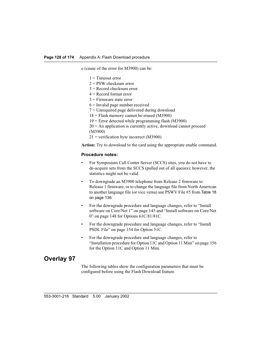 Overlay 97, Procedure notes | Meridian Audio M3900 User Manual | Page 128 / 176