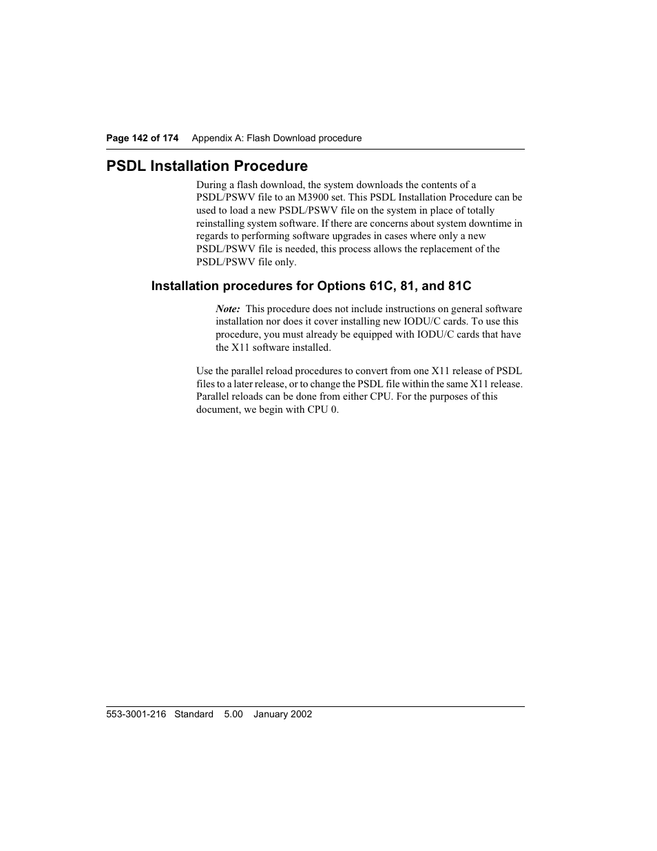 Psdl installation procedure | Meridian Audio M3900 User Manual | Page 142 / 176