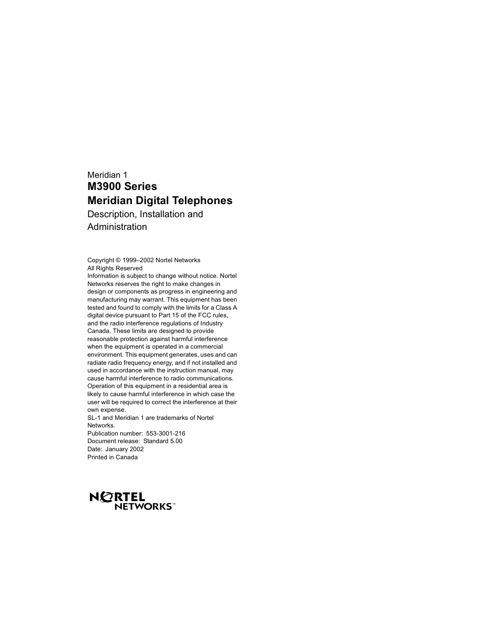 Back, M3900 series meridian digital telephones | Meridian Audio M3900 User Manual | Page 176 / 176