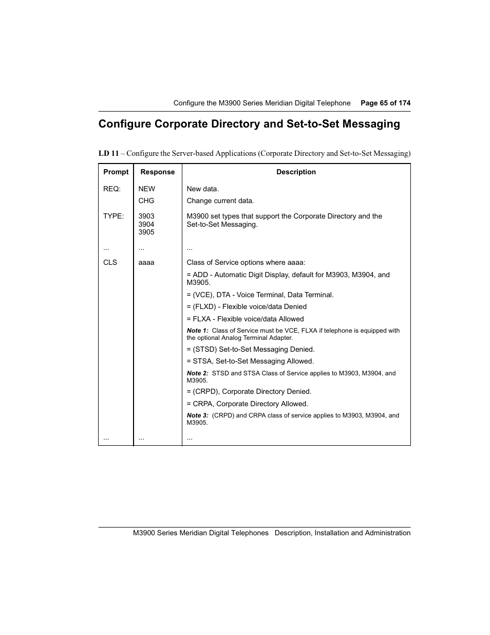 Config ure for corporate directory and set-to-set | Meridian Audio M3900 User Manual | Page 65 / 176