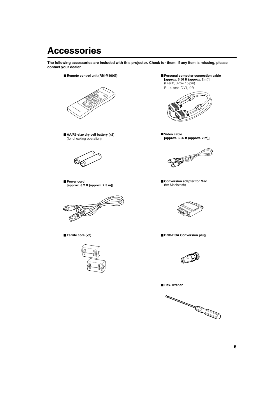 Accessories | Meridian Audio FDP-DILA2 User Manual | Page 5 / 80