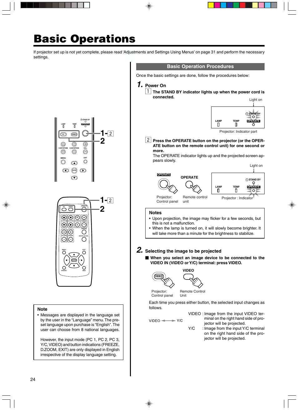 Basic operations, Basic operation procedures | Meridian Audio FDP-DILA3 User Manual | Page 24 / 57