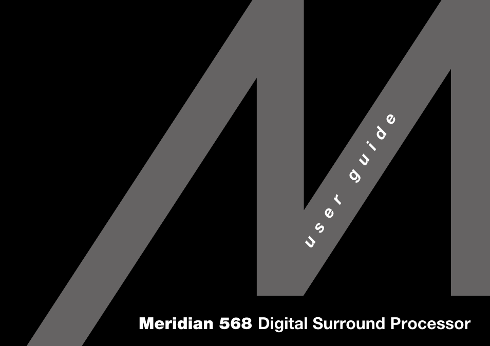 Meridian Audio 568 User Manual | 131 pages