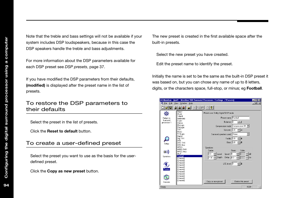 Creating | Meridian Audio 568 User Manual | Page 101 / 131