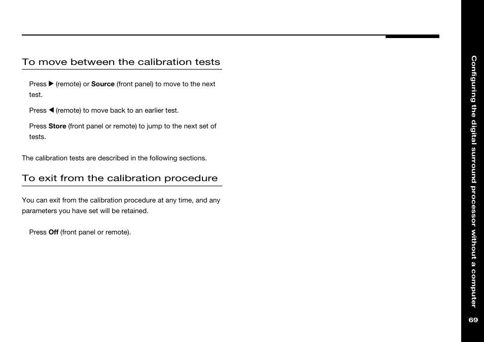 Exiting from, Moving between | Meridian Audio 568 User Manual | Page 76 / 131