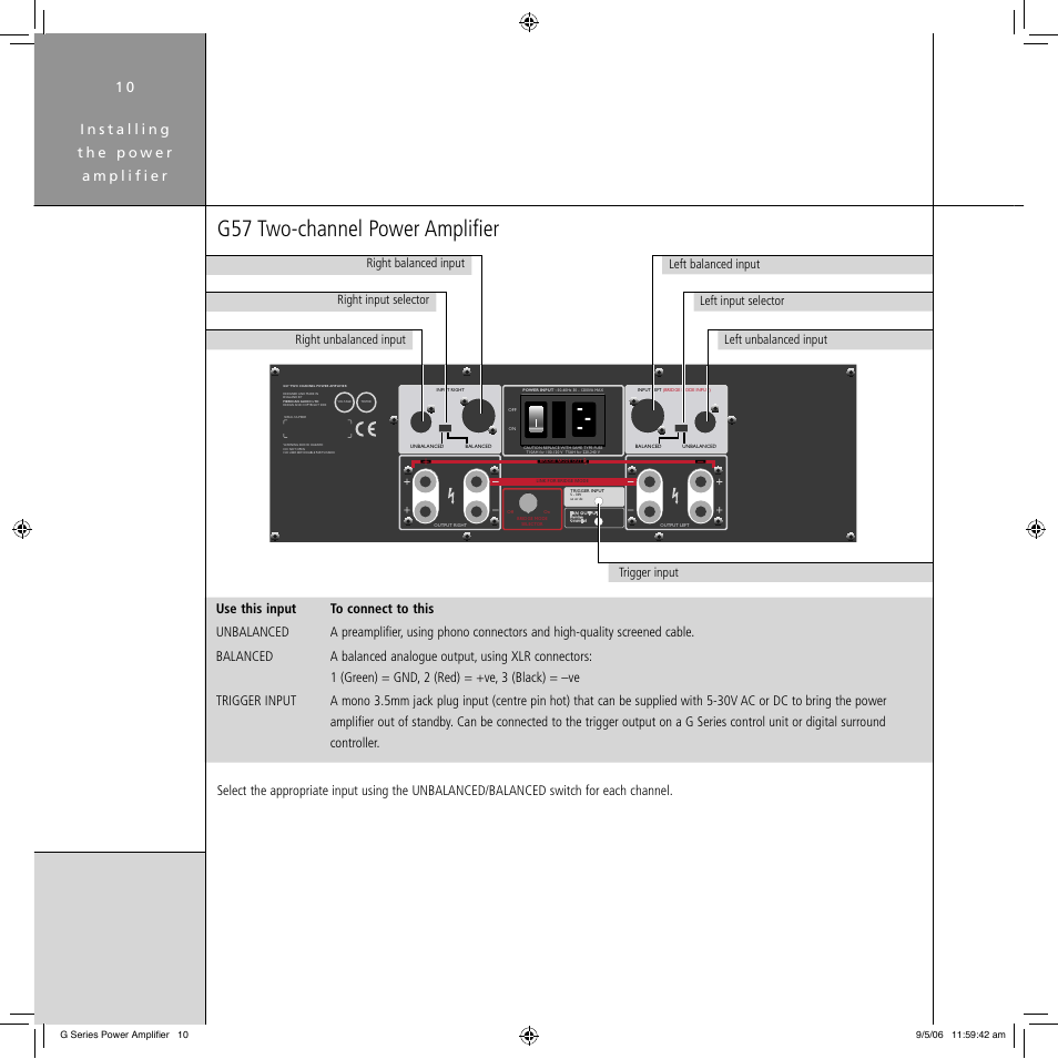 G57 two-channel power amplifier | Meridian Audio G Series User Manual | Page 14 / 32