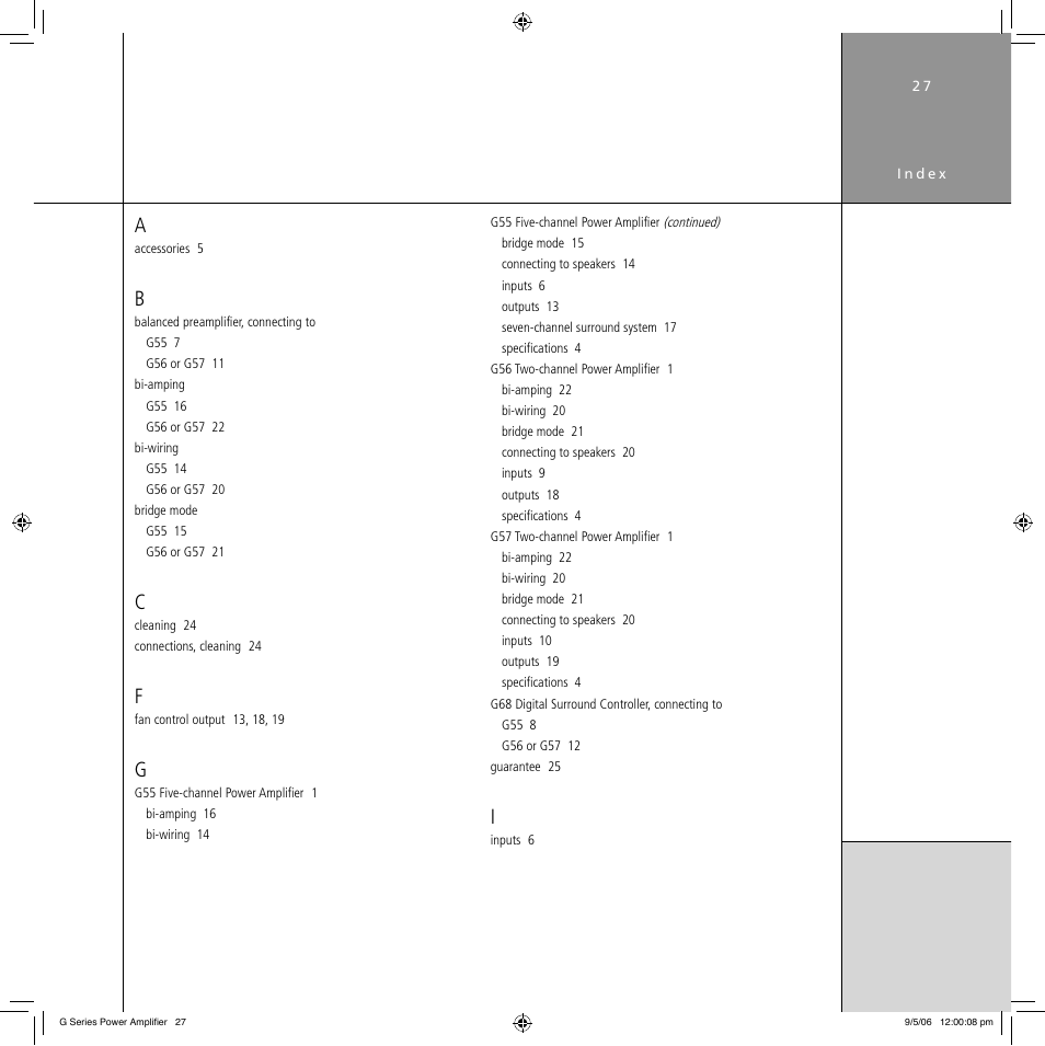 Meridian Audio G Series User Manual | Page 31 / 32