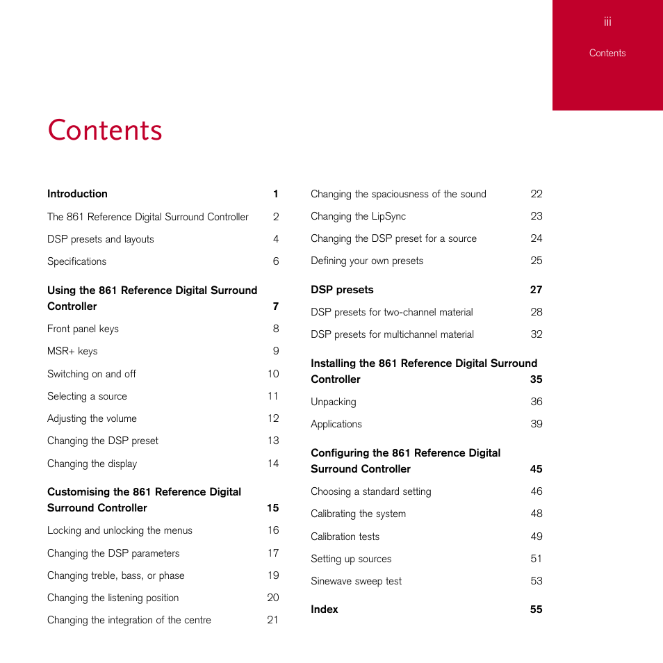 Meridian Audio 861 User Manual | Page 3 / 62