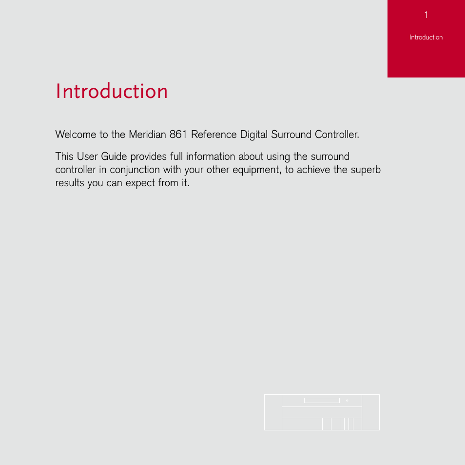 Introduction | Meridian Audio 861 User Manual | Page 5 / 62