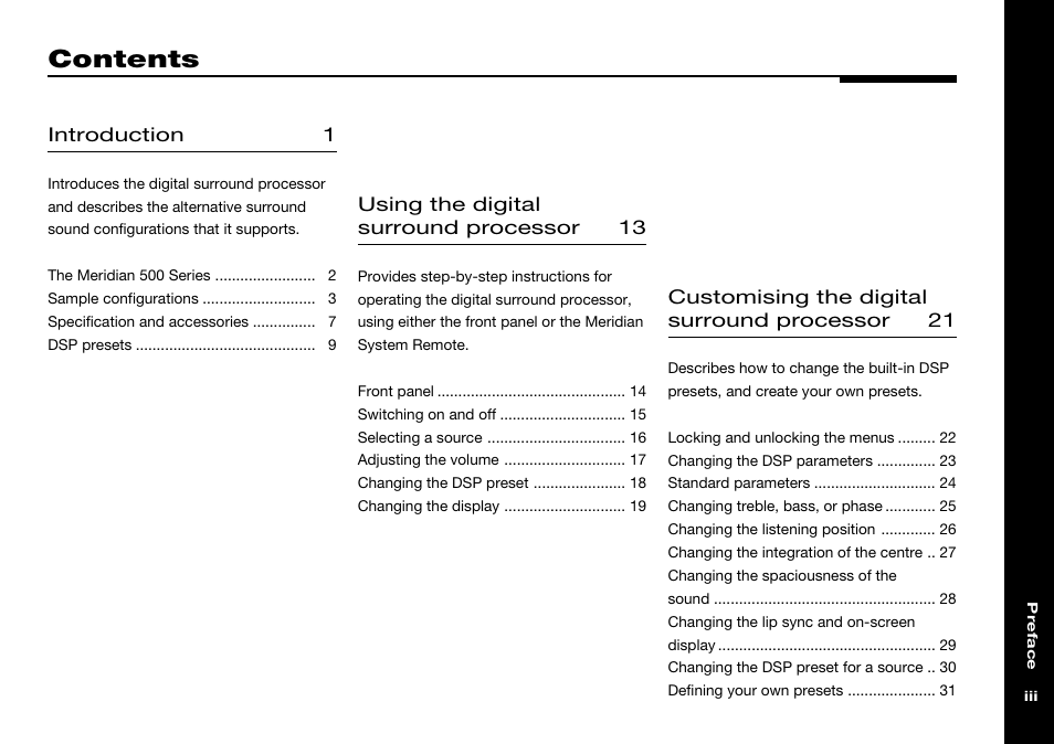 Meridian Audio 565 User Manual | Page 3 / 58