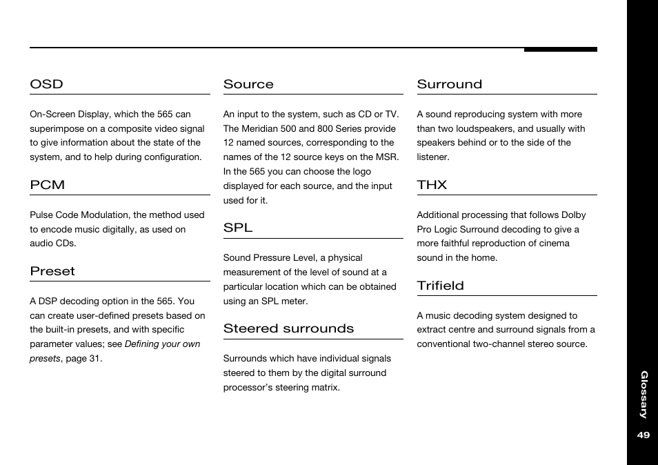 Meridian Audio 565 User Manual | Page 53 / 58