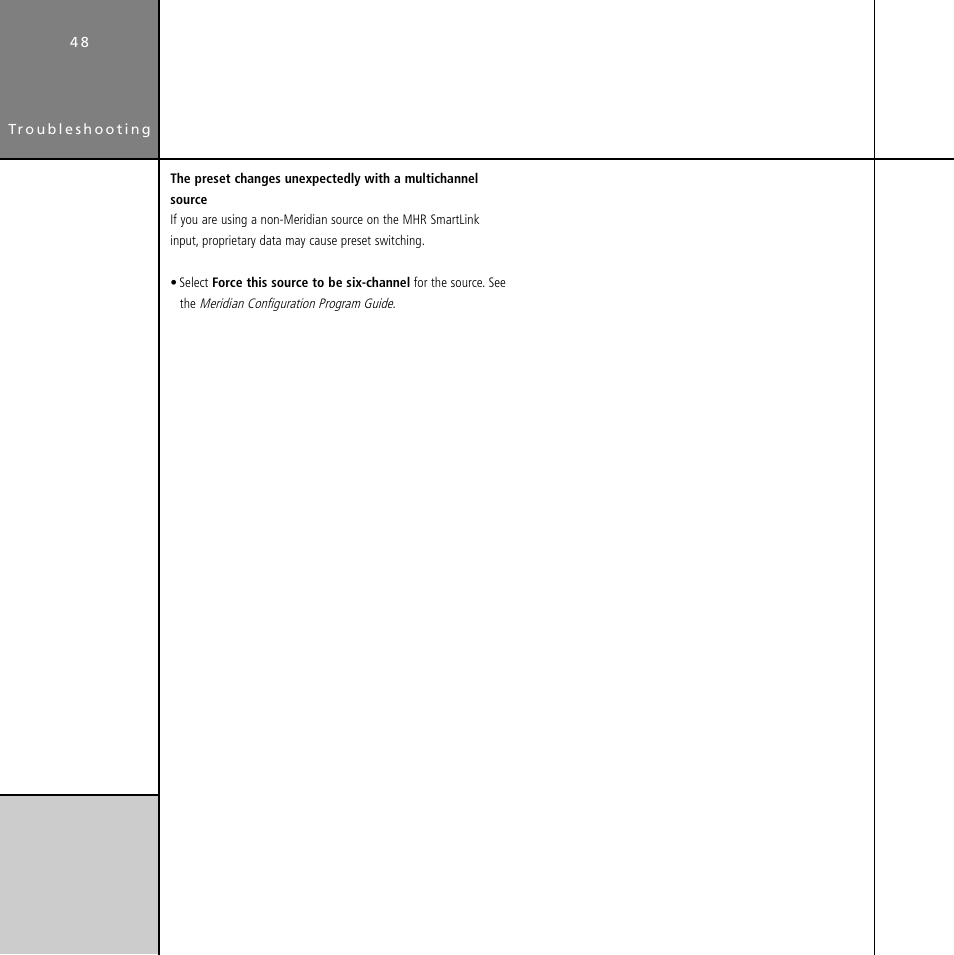 Meridian Audio Digital Surround Controller G61 User Manual | Page 53 / 59