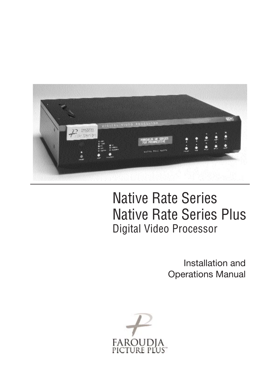 Meridian Audio Native Rate Series User Manual | 16 pages