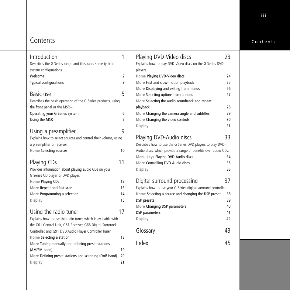 Meridian Audio Stereo System User Manual | Page 4 / 50