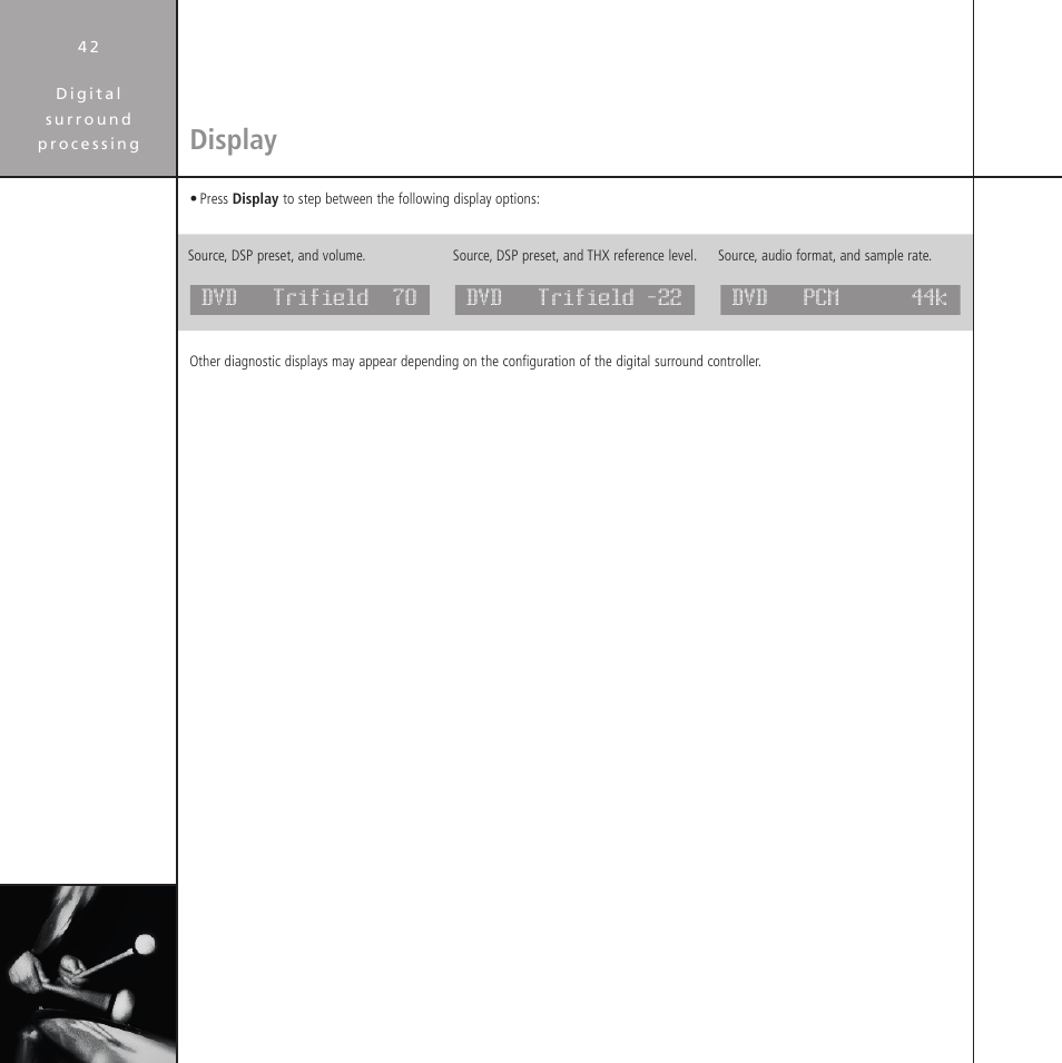 Display, Display 42 | Meridian Audio Stereo System User Manual | Page 47 / 50