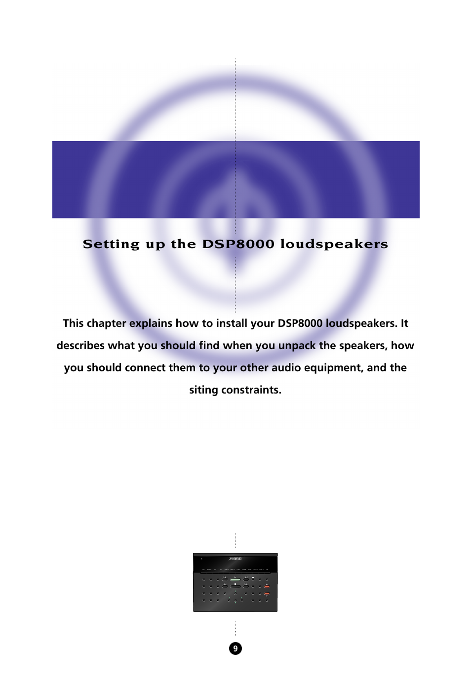 Setting up the dsp8000 loudspeakers | Meridian Audio 8000 User Manual | Page 14 / 45