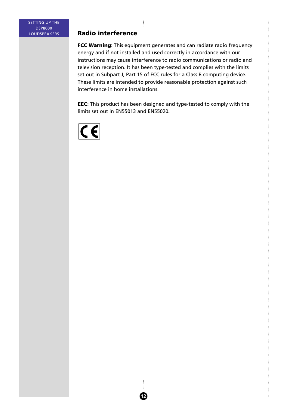 Radio interference | Meridian Audio 8000 User Manual | Page 17 / 45