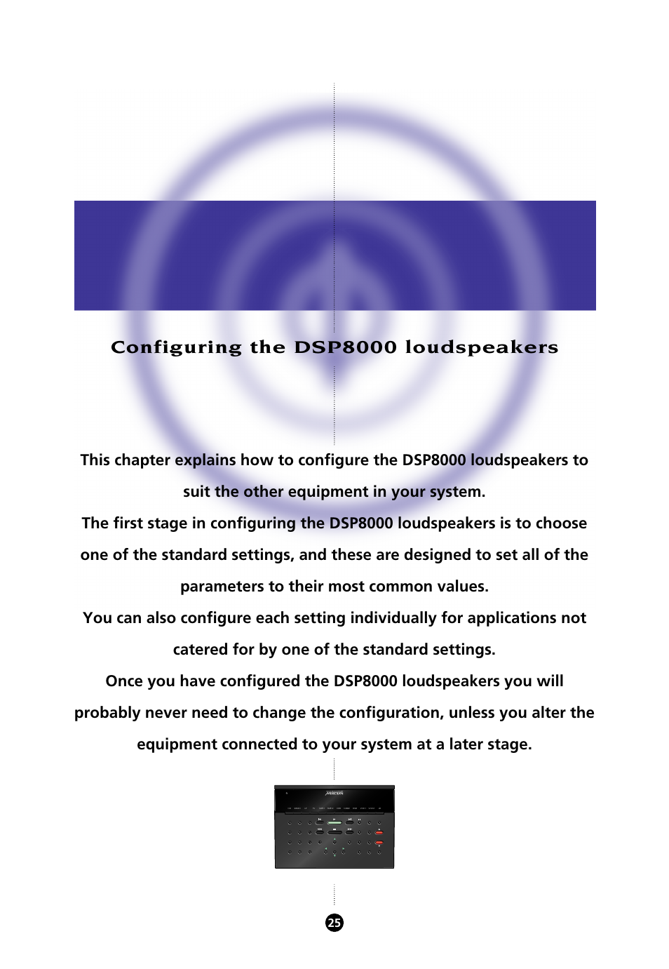 Configuring the dsp8000 loudspeakers | Meridian Audio 8000 User Manual | Page 30 / 45