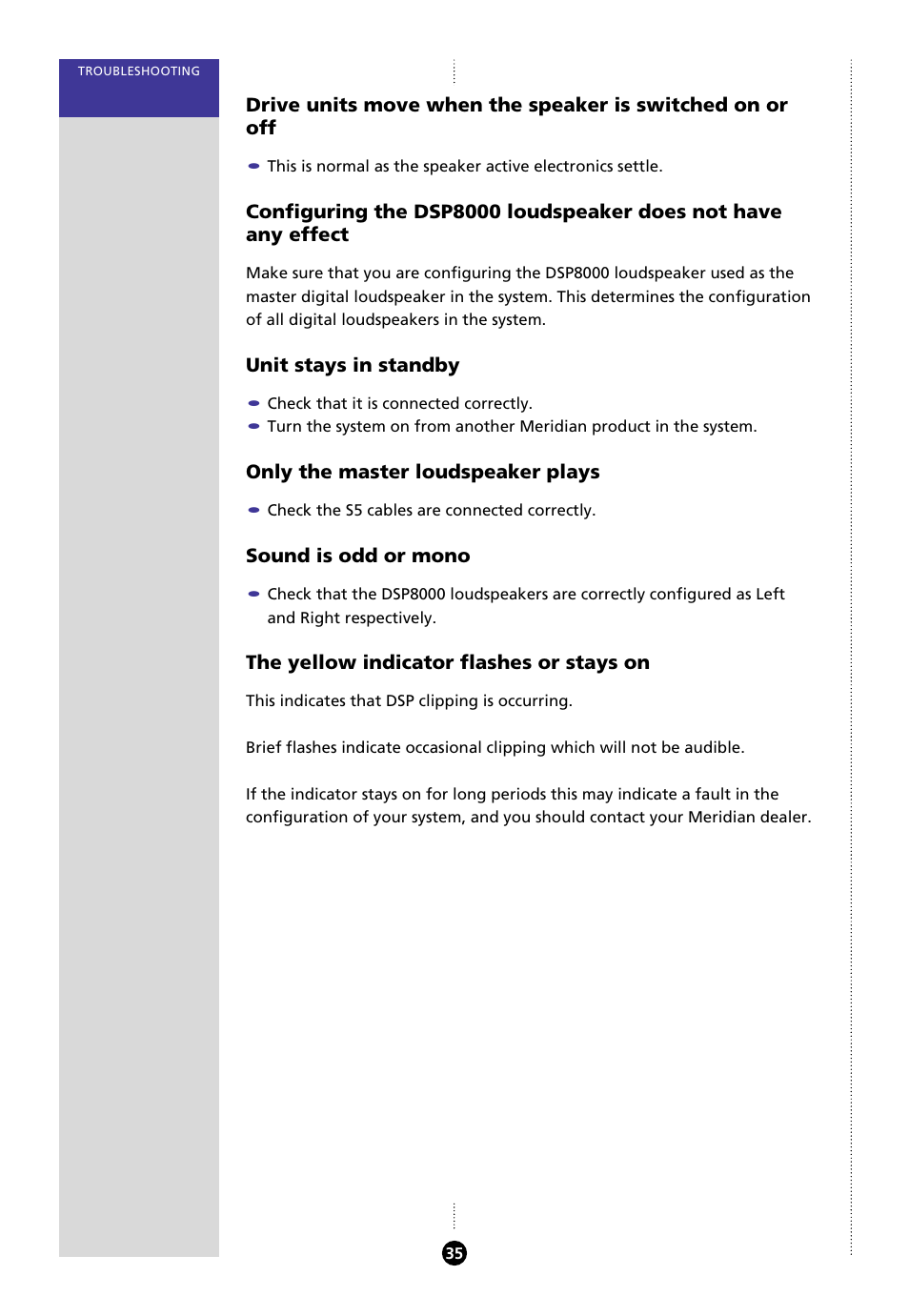 Meridian Audio 8000 User Manual | Page 40 / 45