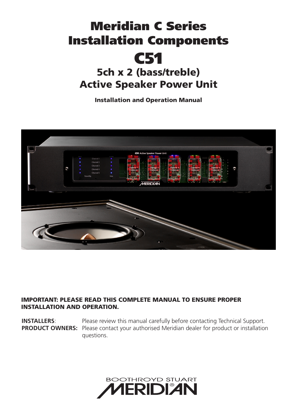 Meridian Audio C51 User Manual | 10 pages