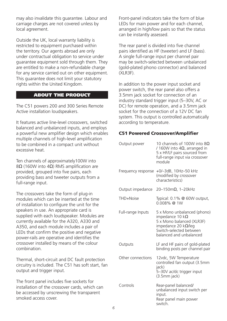 Meridian Audio C51 User Manual | Page 6 / 10