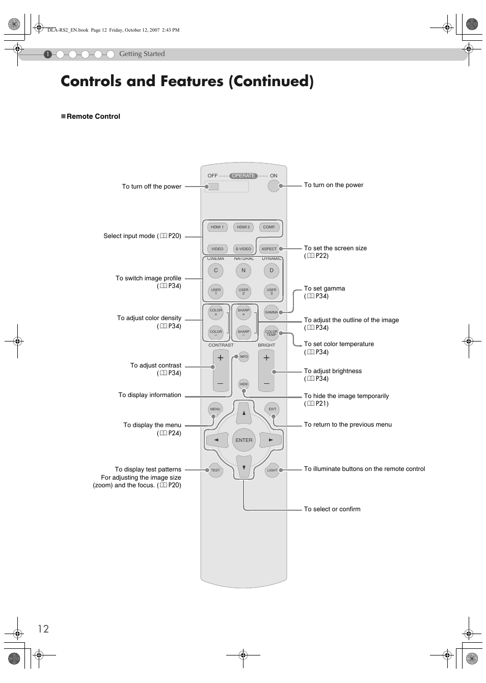 Controls and features (continued) | Meridian Audio MF-10 User Manual | Page 12 / 55