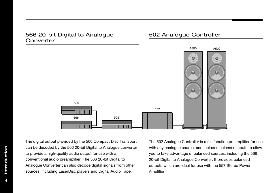 566 20-bit digital to analogue converter | Meridian Audio 557 User Manual | Page 8 / 22