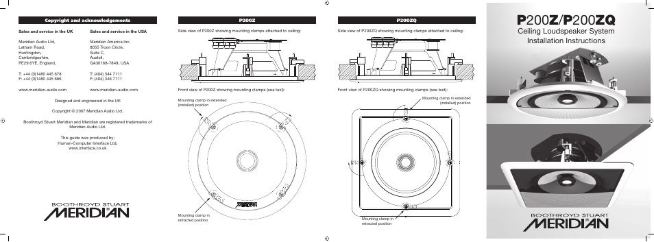 Meridian Audio P200ZQ User Manual | 2 pages